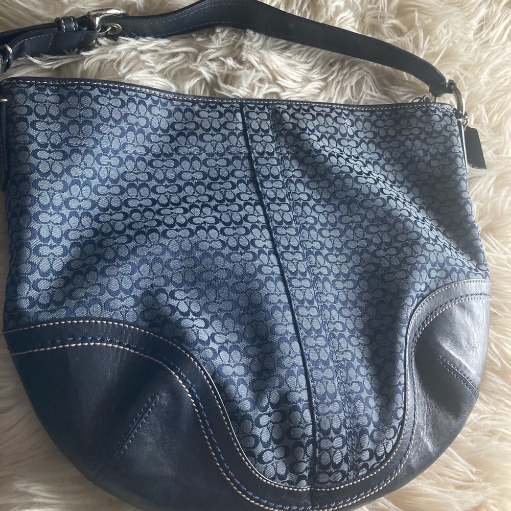 Coach Navy Hobo Bag